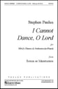 I Cannot Dance O Lord SSA choral sheet music cover